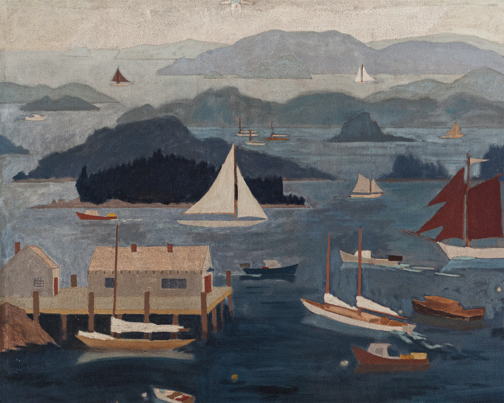 A detail of an oil painting.